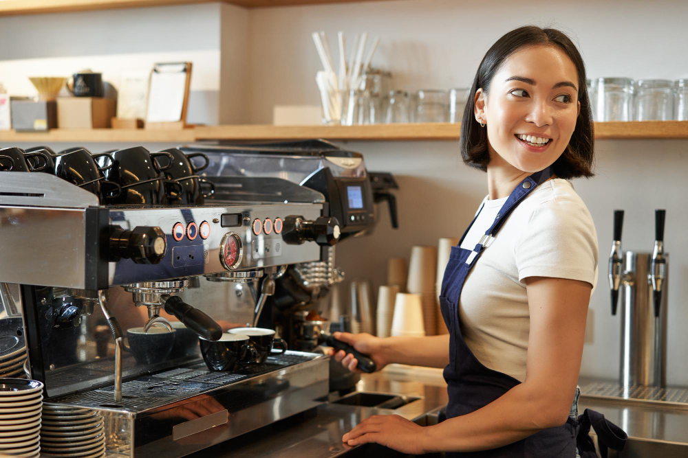 Barista en cafetería
